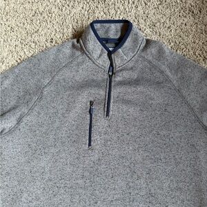 Johnnie-O Q-Zip Pullover Golf Fleece Sweatshirt Large Brown Quarter Zip Shirt